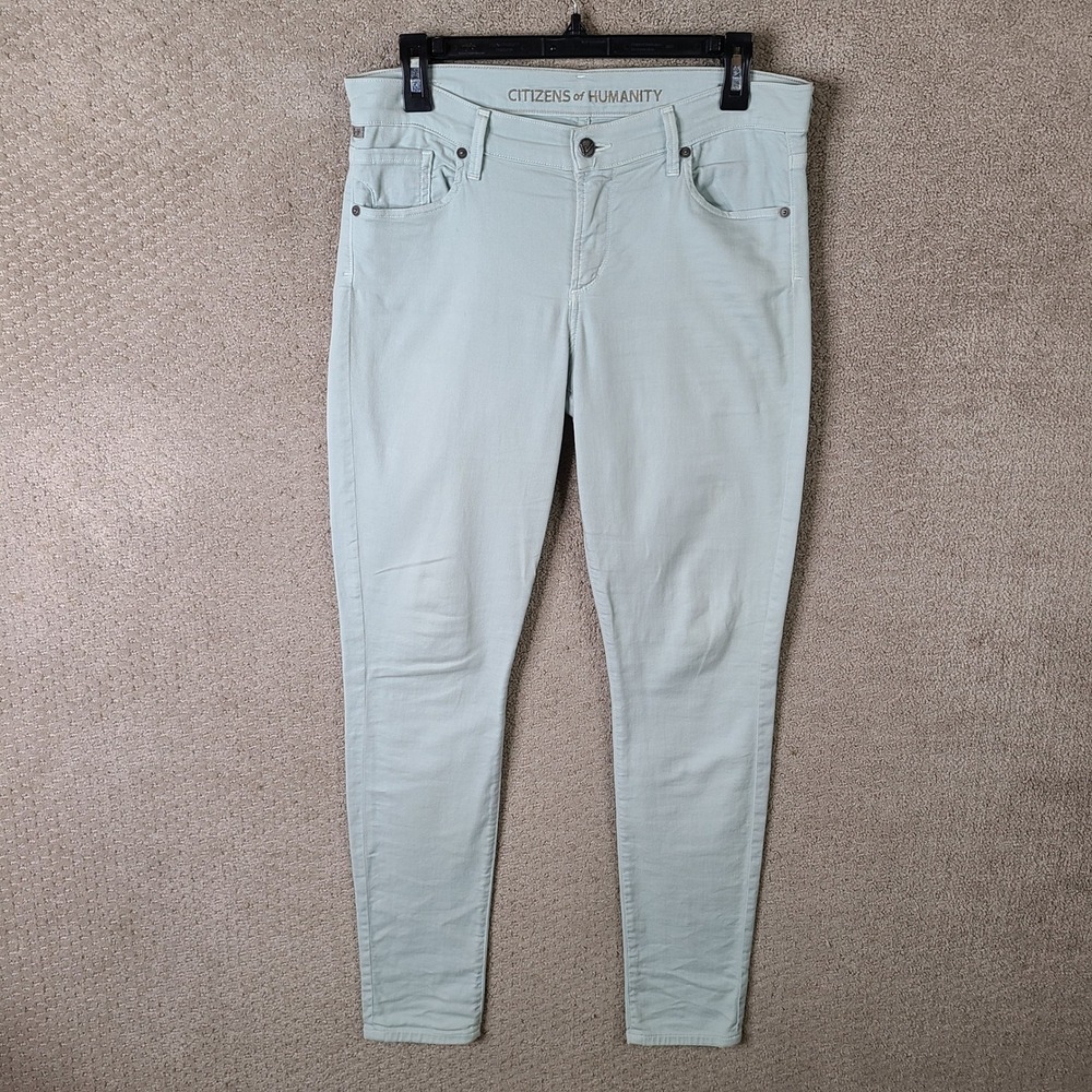 Citizens of Humanity Jeans Womens 29 Thompson Mint Green Skinny Mid Rise Stretch